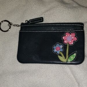 Fossil Silver Keychain Ring/Coin Purse